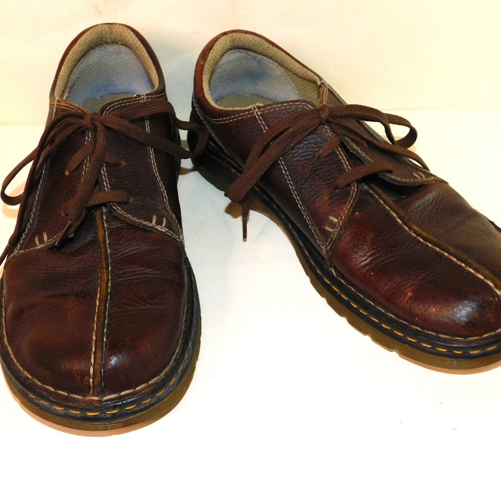 Dr Martens Mens Size 10 Brown Leather Split Toe Lace Up Oxford Shoes 11232